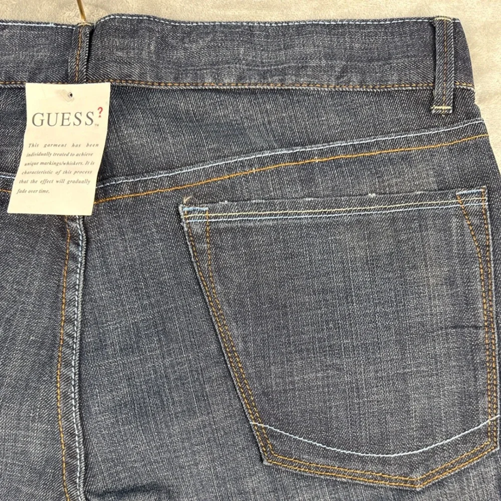 Guess Jeans USA Mens 33 Dark Wash Indigo Straight Leg Denim Pants New